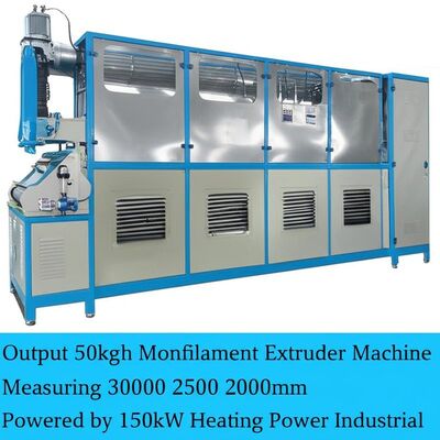 comprar Máquina extrusora de monofilamento de 50 kg/h, que mide 30000 x 2500 x 2000 mm y está alimentada por 150 kW de potencia calorífica para uso industrial online manufacture